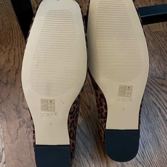 J. Crew Leopard Print Mary Jane Ballet Flats Size 9 NWT - Picture 4 of 6
